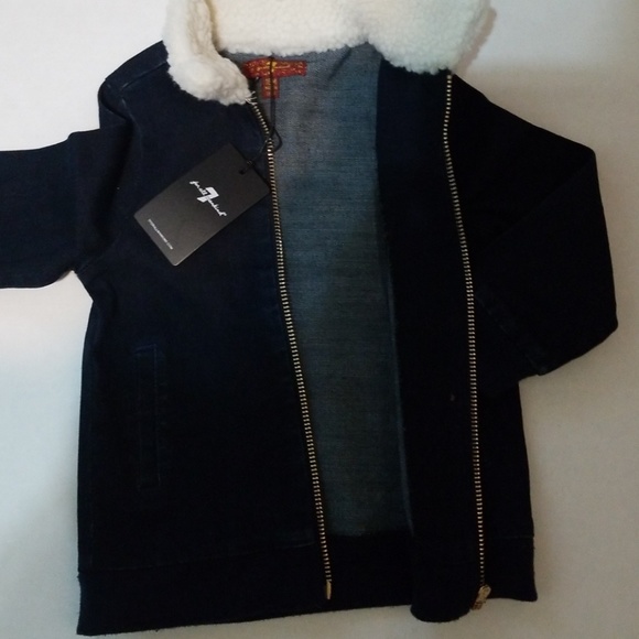7 For All Mankind Dark Denim Toddlers 2PC Set 18M - Picture 6 of 7